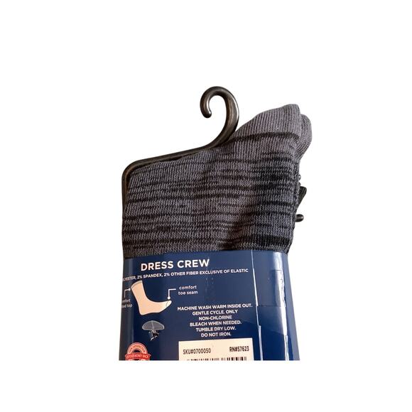 6 PAIR HIGHLAND OUTFITTERS MENS SOCKS SIZE 6-12 Black and Blue Assortment - Picture 6 of 6